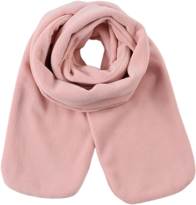 Zsedrut Toddler Winter Scarf Girls Fleece Neck Warmer Solid Color Warm Scarves - Image 2
